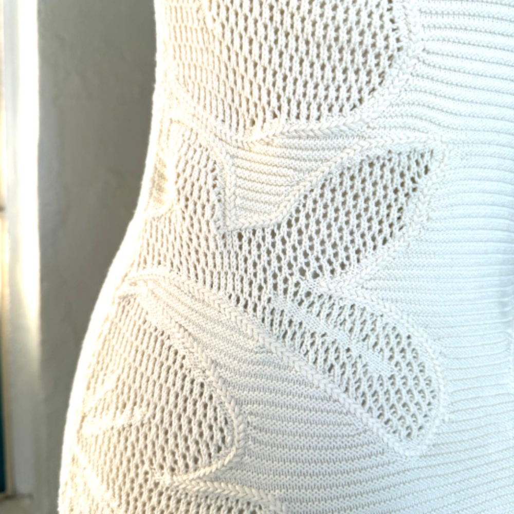 And other stories Floral Pointelle-Knit Halterneck Dress NWOT - Picture 7 of 8